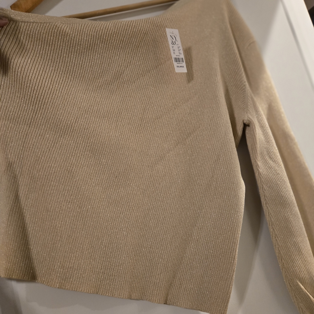 Beige Off-Shoulder Women Sweater